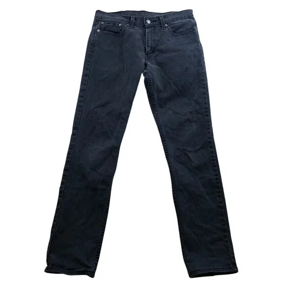 Levi's Mens Jeans Size 31x32 511 Slim Straight Classic Black Denim Casual Travel - Picture 1 of 13